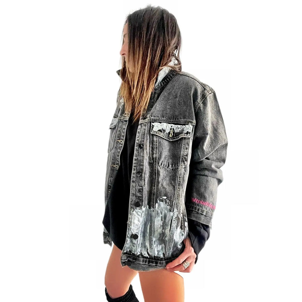 'Beyond Silver' Denim Jacket by Wren + Glory Wren + Glory