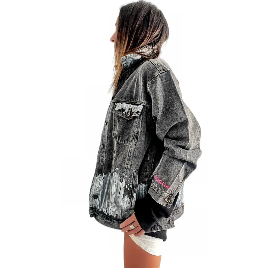 'Beyond Silver' Denim Jacket by Wren + Glory Wren + Glory