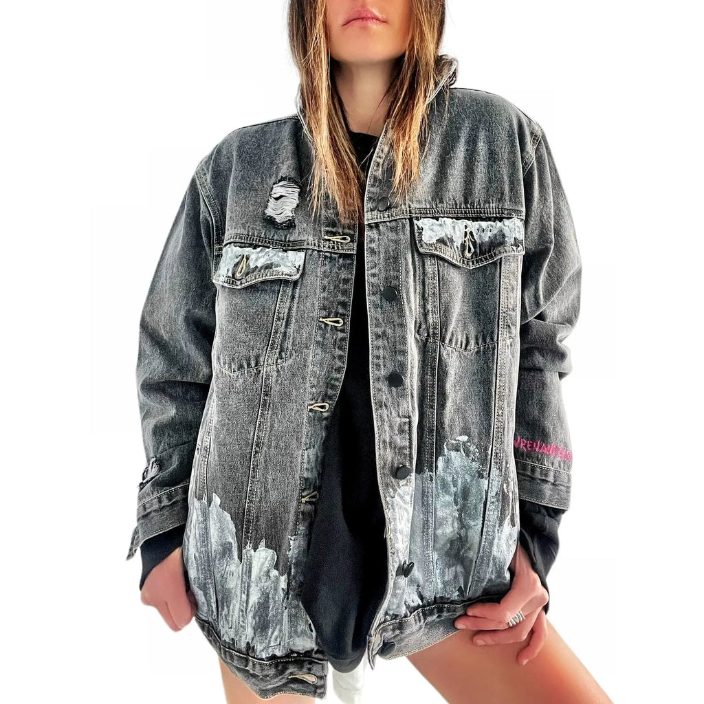 'Beyond Silver' Denim Jacket by Wren + Glory Wren + Glory