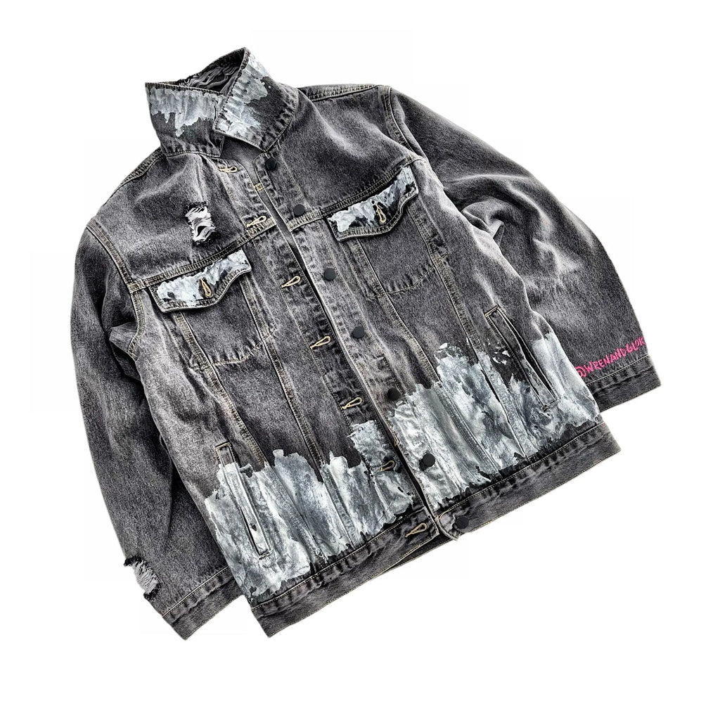 'Beyond Silver' Denim Jacket by Wren + Glory Wren + Glory
