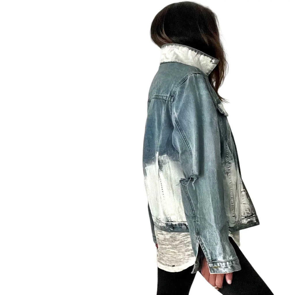 'Beyond White' Denim Jacket by Wren + Glory Wren + Glory