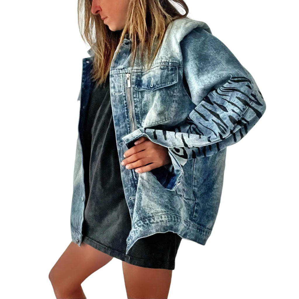 'Beyond Zebra' Denim Jacket by Wren + Glory Wren + Glory