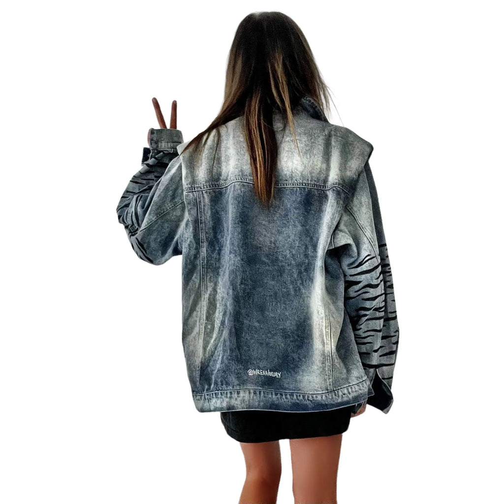 'Beyond Zebra' Denim Jacket by Wren + Glory Wren + Glory