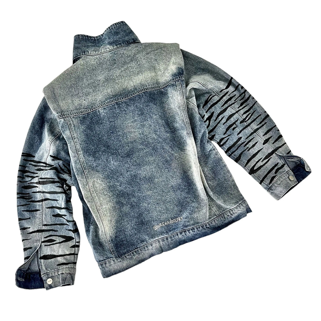 'Beyond Zebra' Denim Jacket by Wren + Glory Wren + Glory