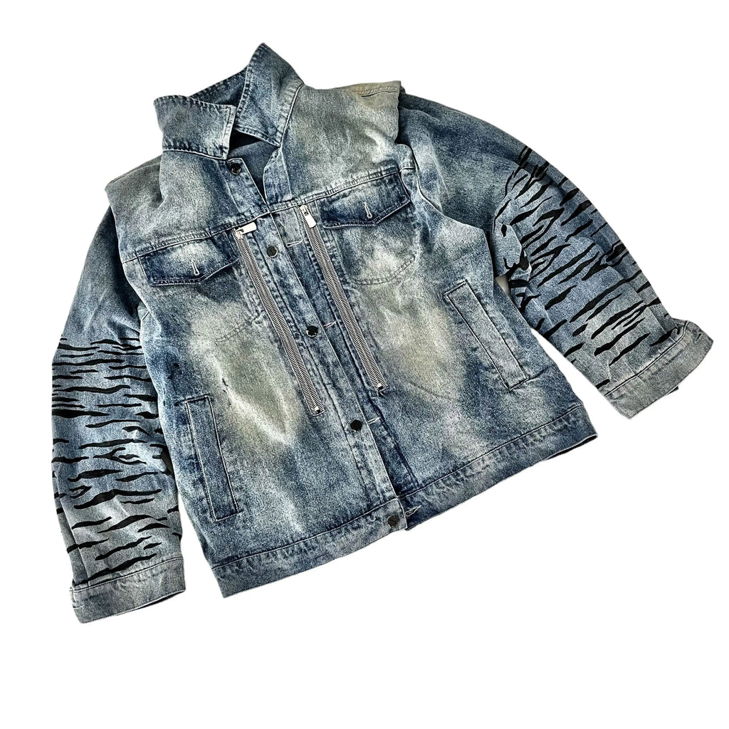 'Beyond Zebra' Denim Jacket by Wren + Glory Wren + Glory