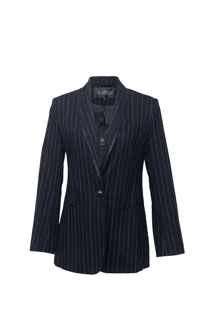 Black Pinstripes Blazer by Le Réussi® Le Réussi®