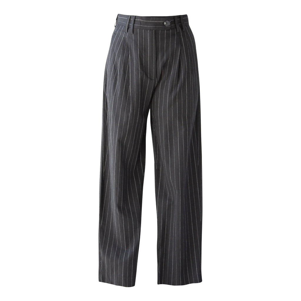 Black Pinstripes Suit Pants by Le Réussi® Le Réussi®