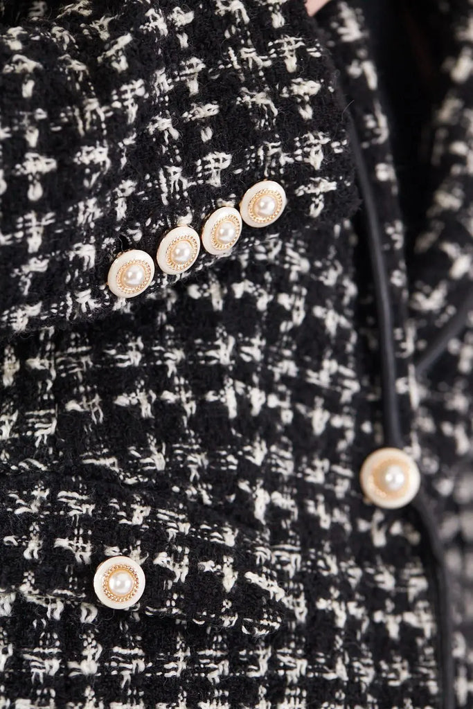 Black & White Tweed Checkers Blazer by Le Réussi® Le Réussi®