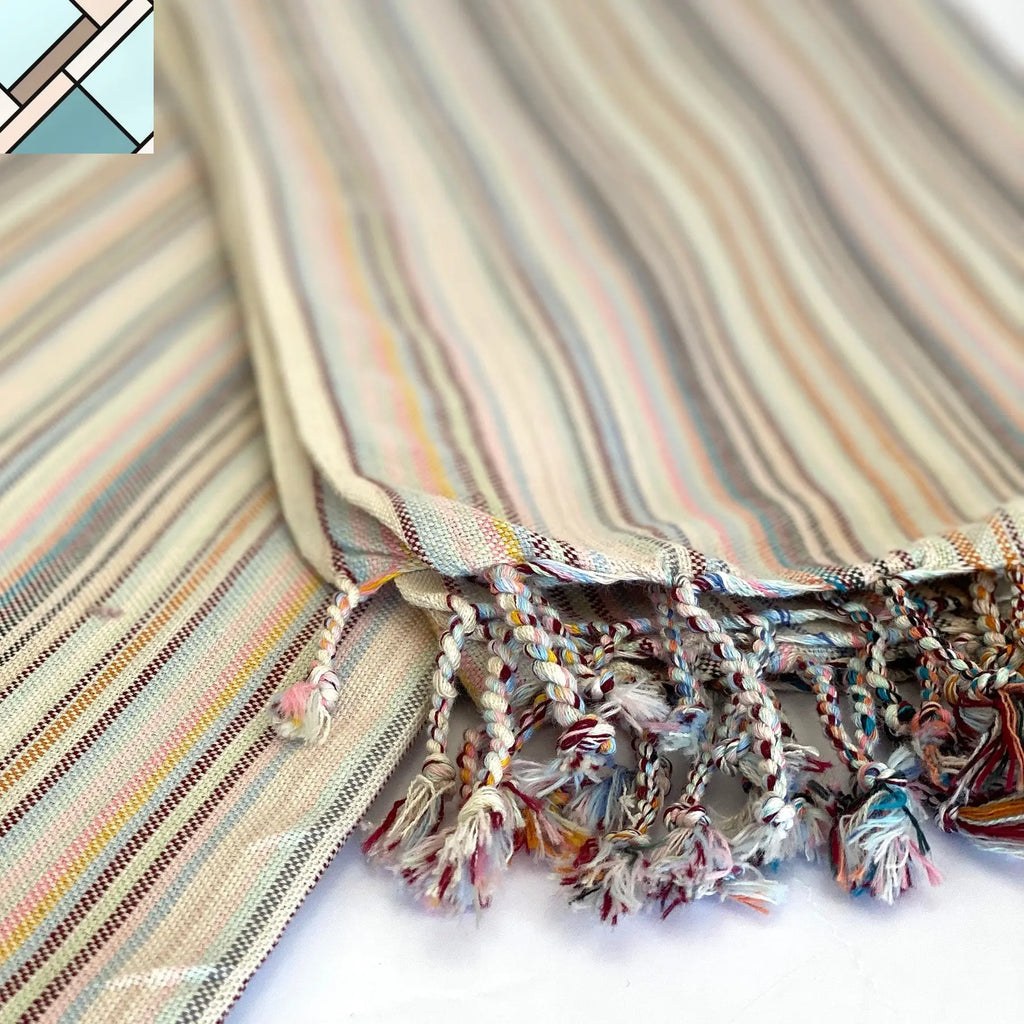 Casablanca Sustainable Turkish Towel / Blanket - Soft Pink by Eco Hilana HILANA UPCYCLED COTTON