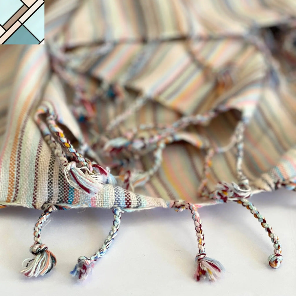 Casablanca Sustainable Turkish Towel / Blanket - Soft Pink by Eco Hilana HILANA UPCYCLED COTTON