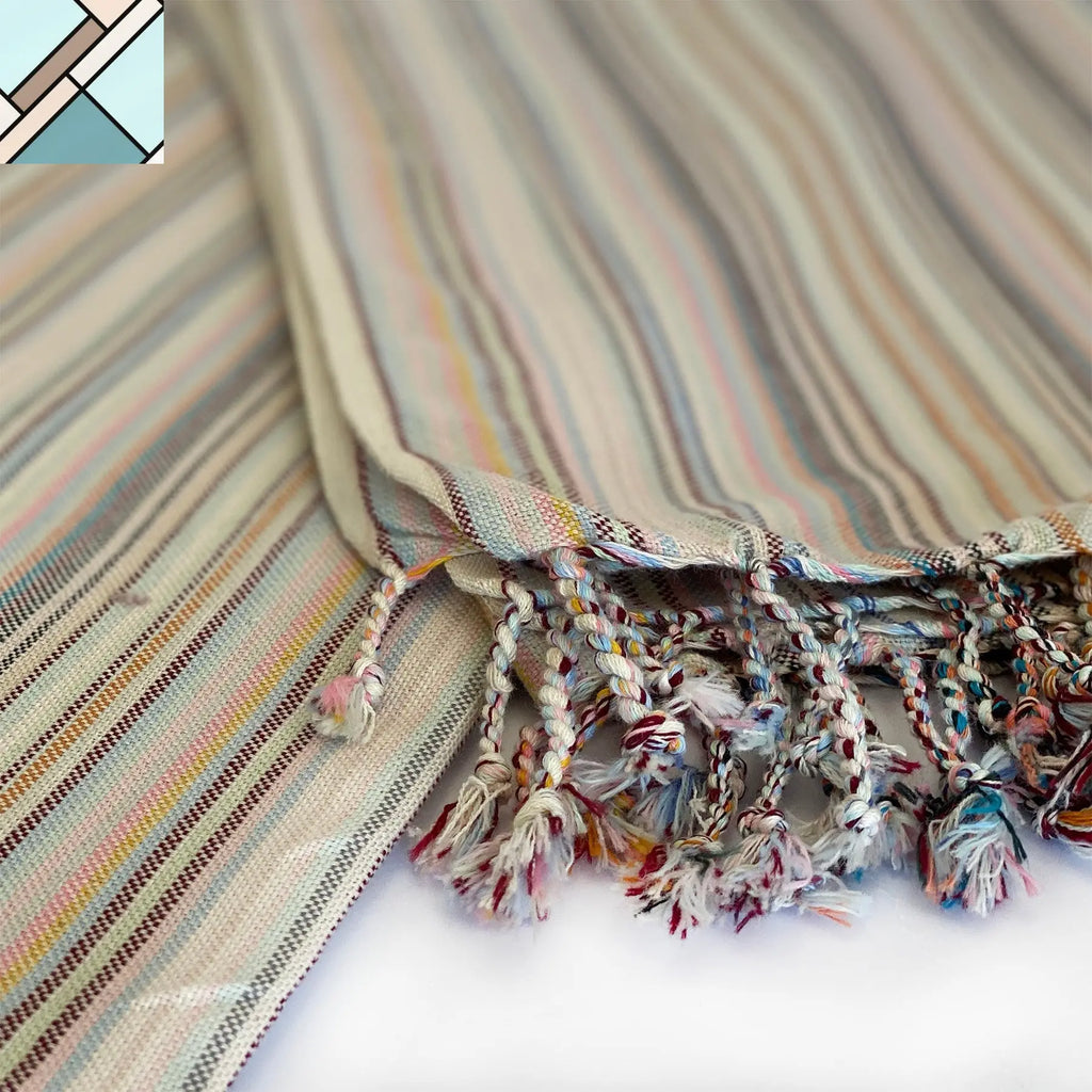Casablanca Sustainable Turkish Towel / Blanket - Soft Pink by Eco Hilana HILANA UPCYCLED COTTON