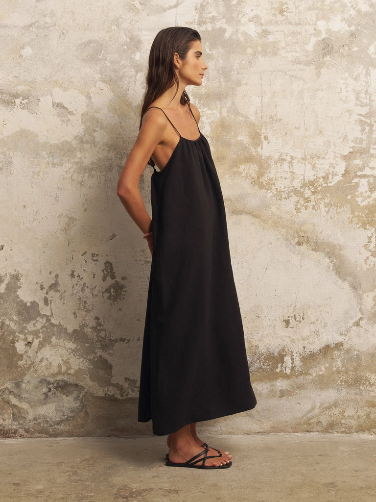 Bliss Flow Maxi Dress - Black by The Handloom The Handloom