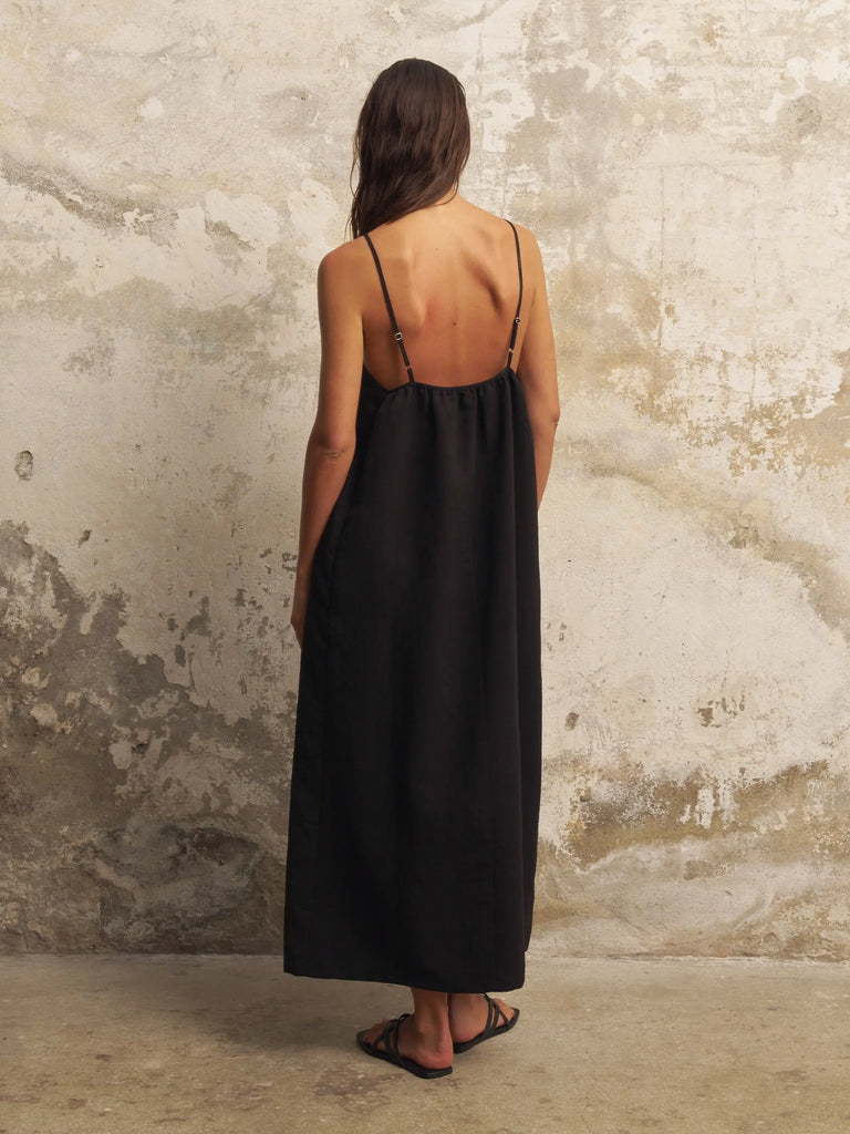 Bliss Flow Maxi Dress - Black by The Handloom The Handloom