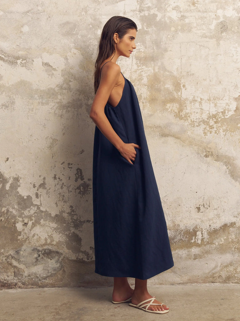 Bliss Flow Maxi Dress - Navy by The Handloom The Handloom