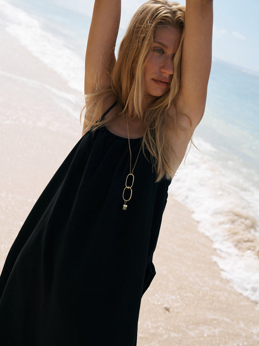 Bliss Flow Maxi Dress - Black