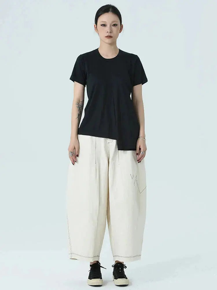 Bolohus Topstitched Wide Leg Pants by Marigold Shadows Marigold Shadows