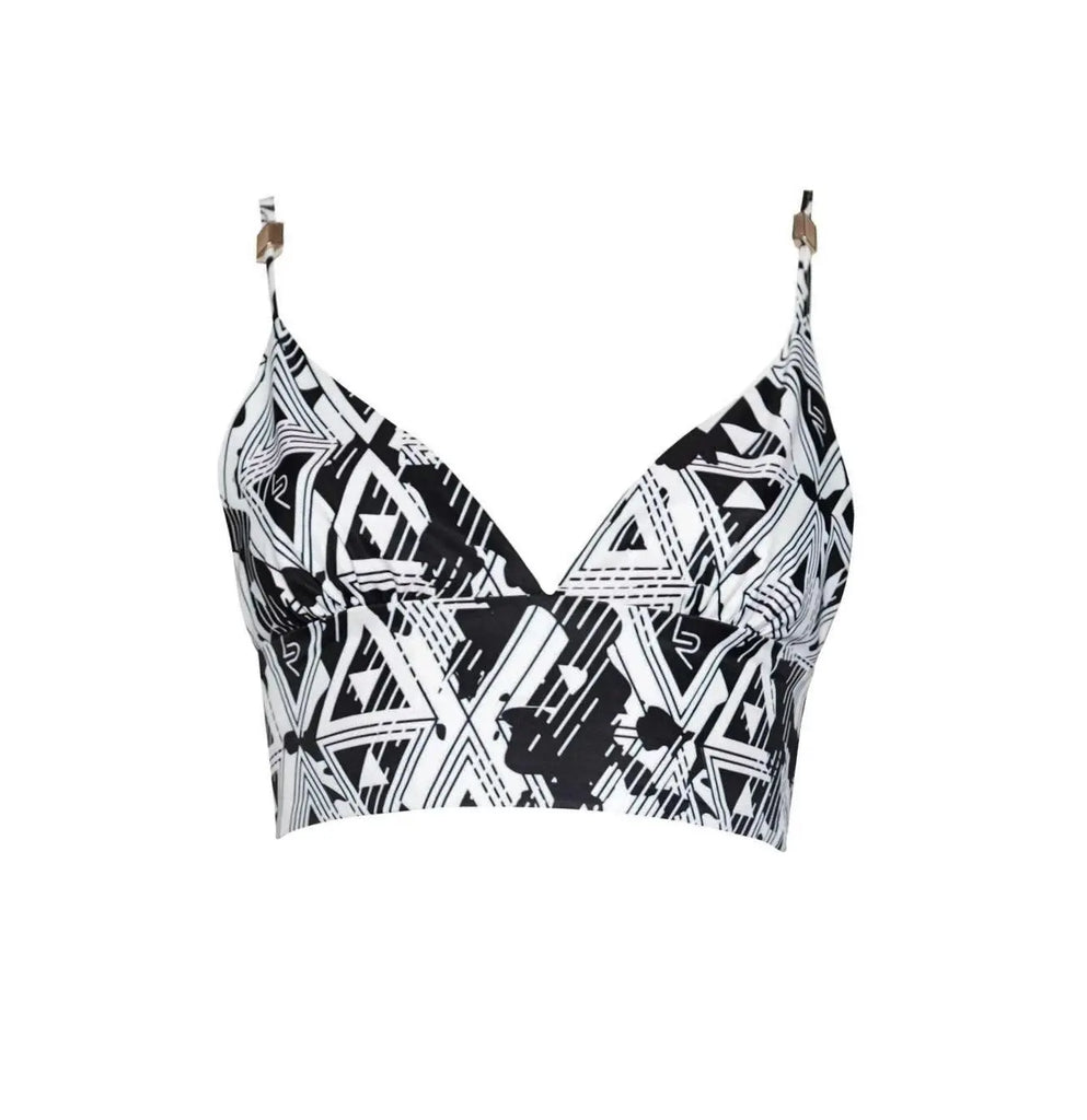 Amour Geometric Crop Top/ Bra top by Le Réussi® Le Réussi®