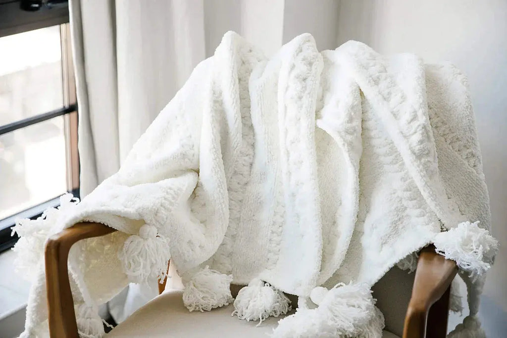 Braided Pom Pom Throw by Sunday Citizen Sunday Citizen