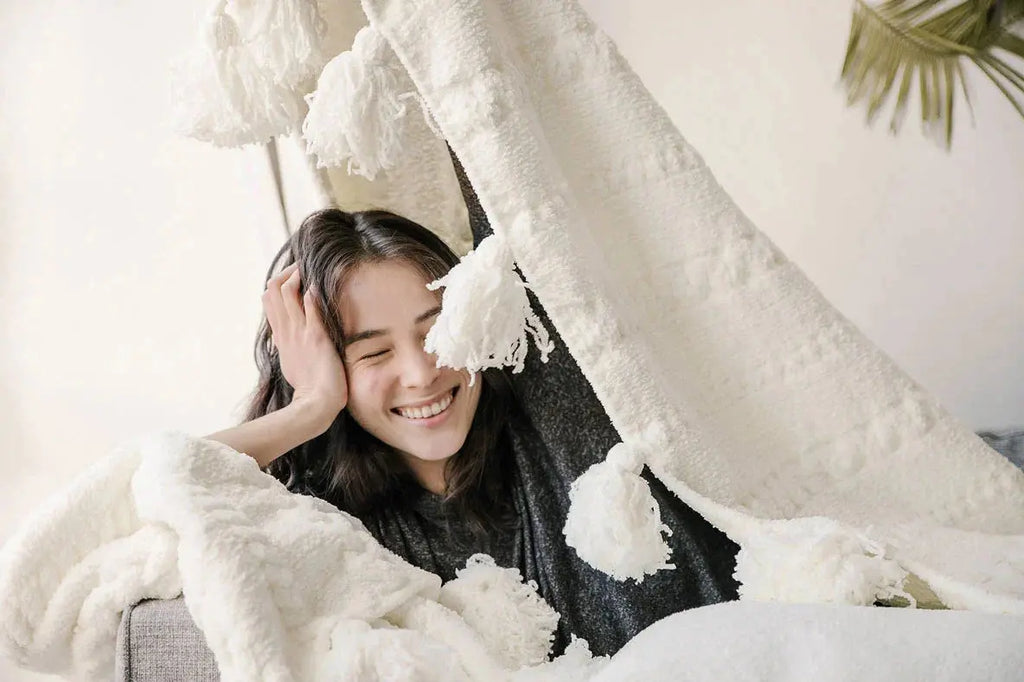 Braided Pom Pom Throw by Sunday Citizen Sunday Citizen