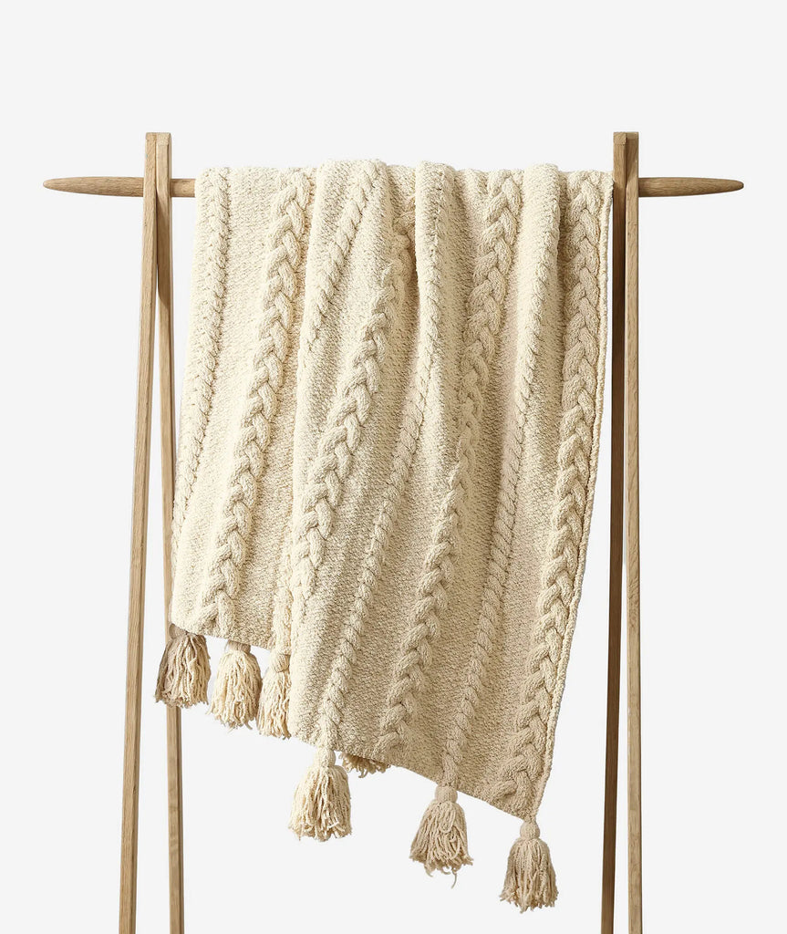 Braided Pom Pom Throw by Sunday Citizen Sunday Citizen