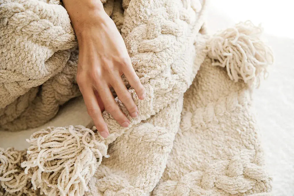 Braided Pom Pom Throw by Sunday Citizen Sunday Citizen