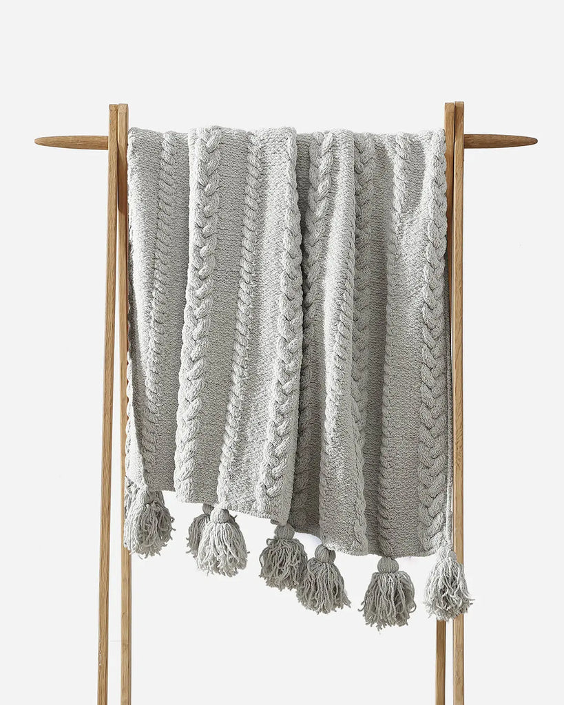 Braided Pom Pom Throw by Sunday Citizen Sunday Citizen