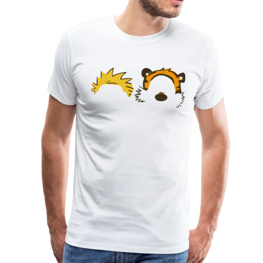 Calvin and Hobbes Faces Contour T-Shirt by Art-O-Rama Shop ART-O-RAMA-SHOP