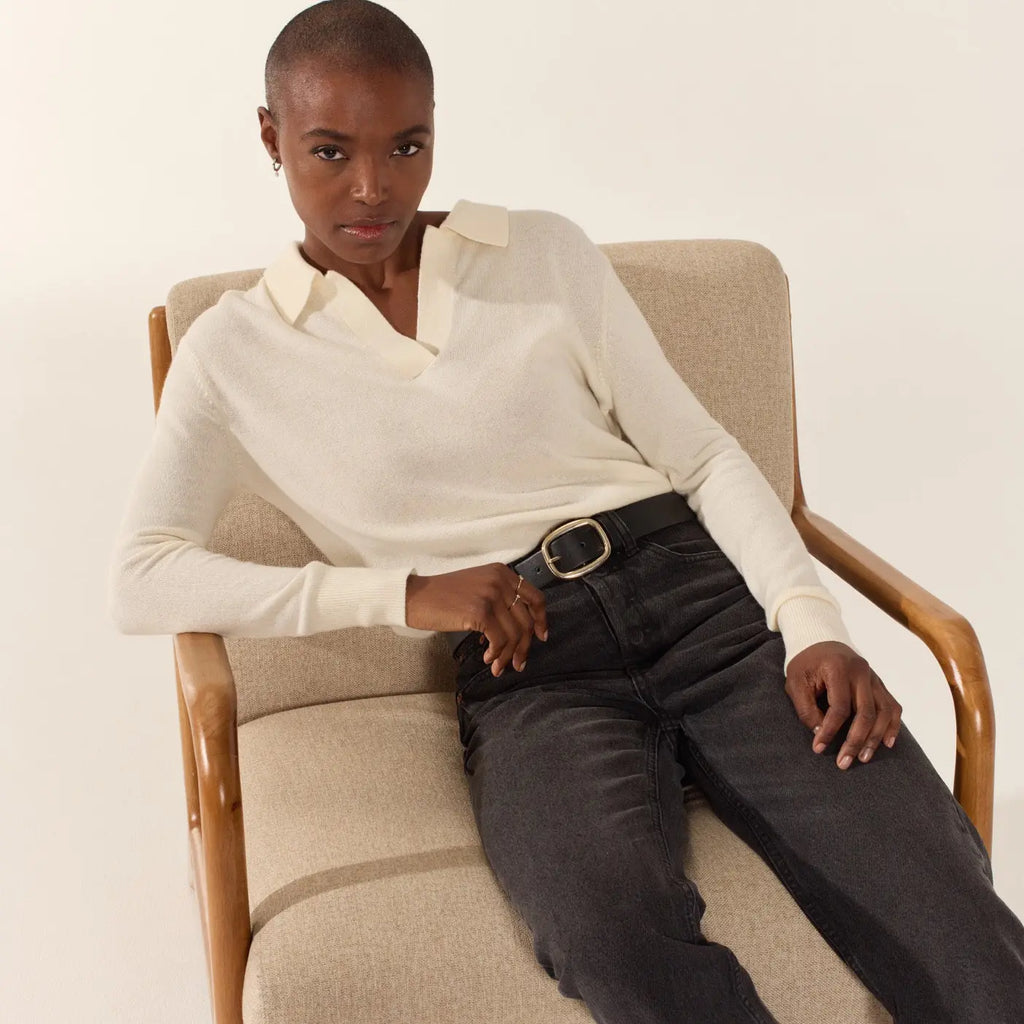 Camila Airy Collared cashmere Sweater by Italic Italic