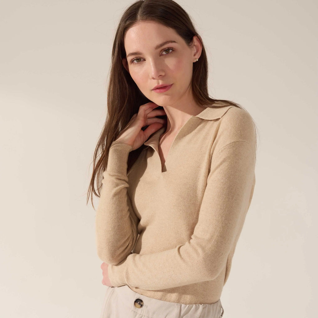 Camila Airy Collared cashmere Sweater by Italic Italic