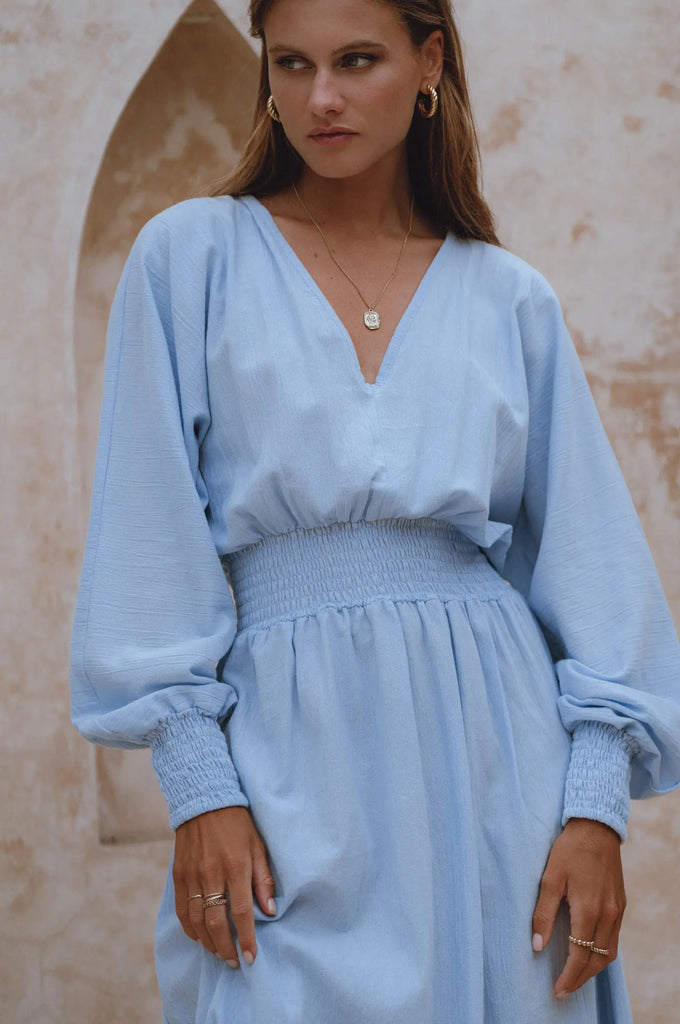 Carla Long Sleeve Linen Dress by Bali Lane Bali Lane