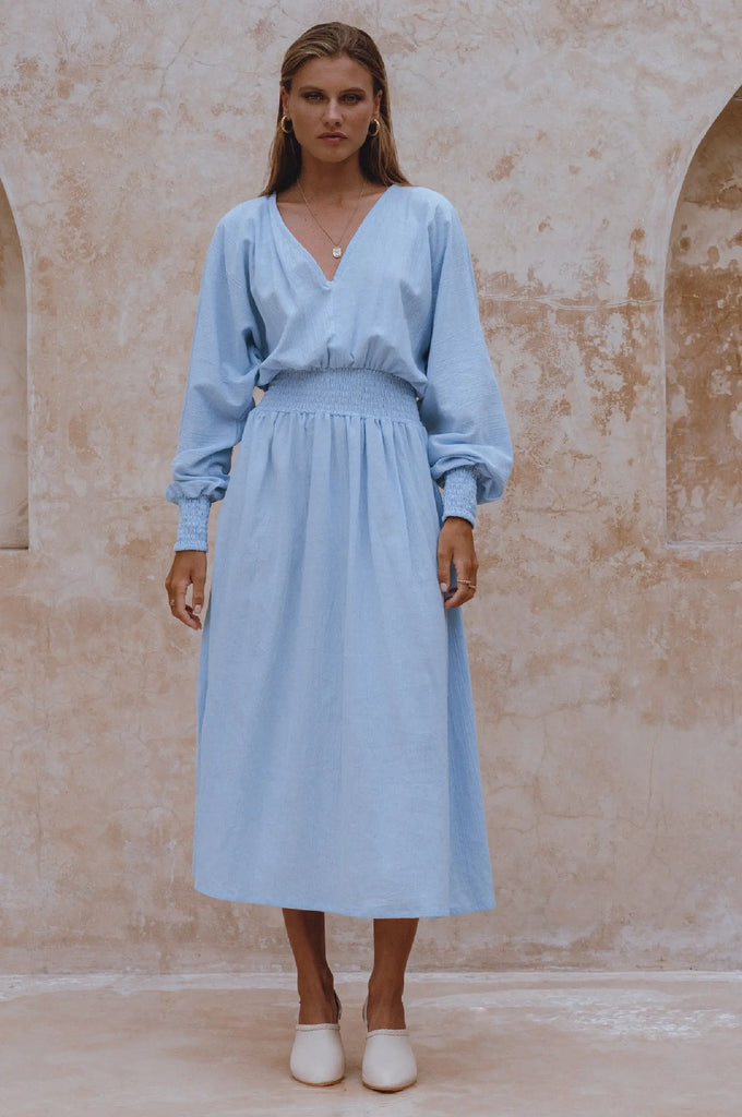 Carla Long Sleeve Linen Dress by Bali Lane Bali Lane