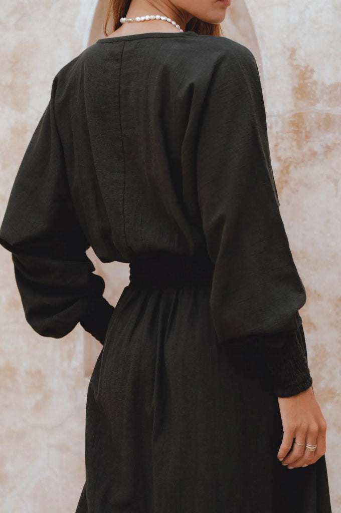 Carla Long Sleeve Linen Dress by Bali Lane Bali Lane