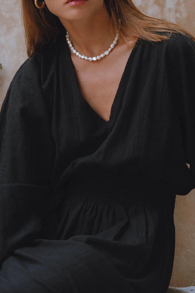 Carla Long Sleeve Linen Dress by Bali Lane Bali Lane