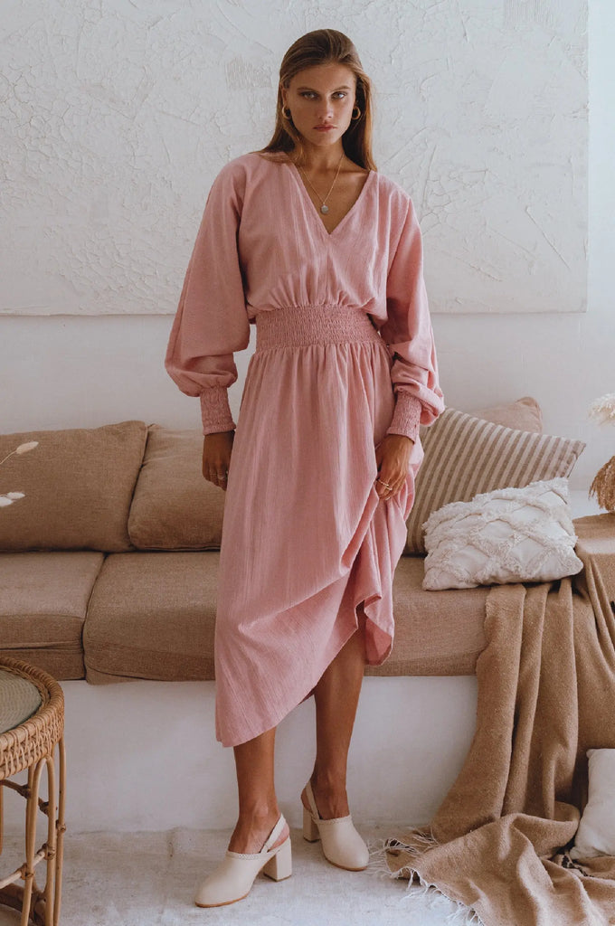 Carla Long Sleeve Linen Dress by Bali Lane Bali Lane