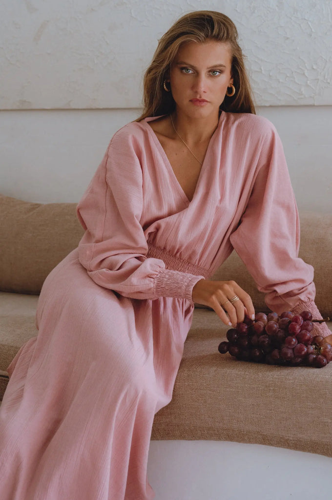 Carla Long Sleeve Linen Dress by Bali Lane Bali Lane