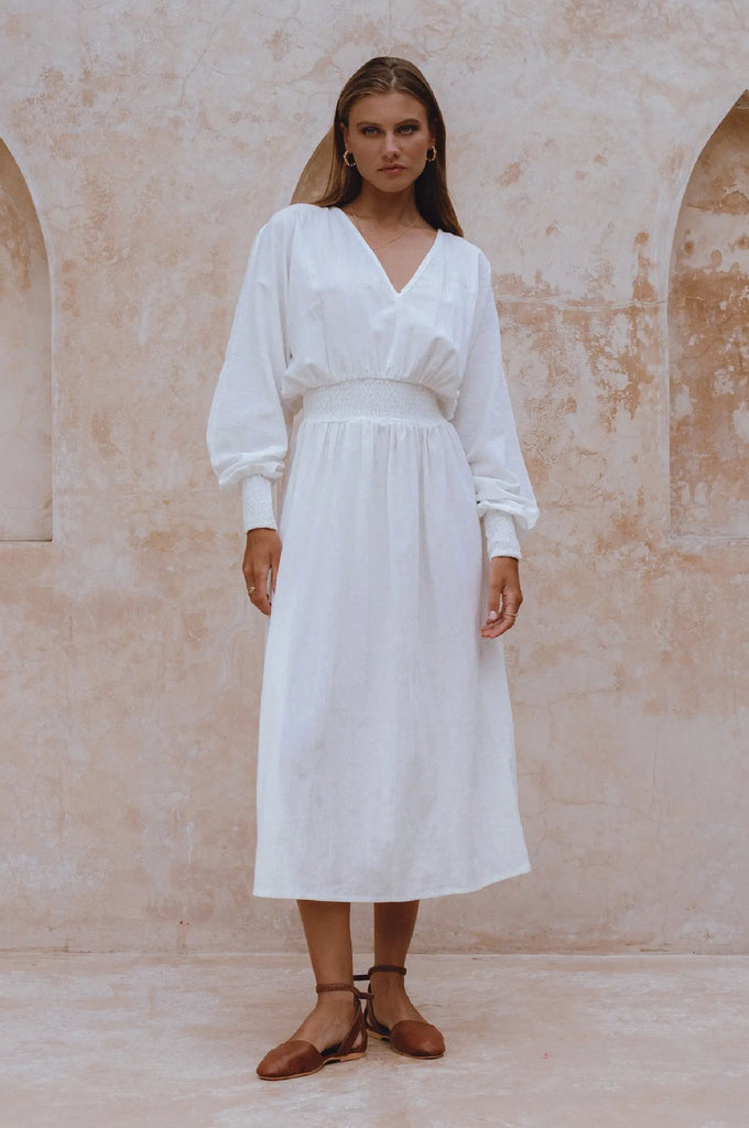 Carla Long Sleeve Linen Dress by Bali Lane Bali Lane