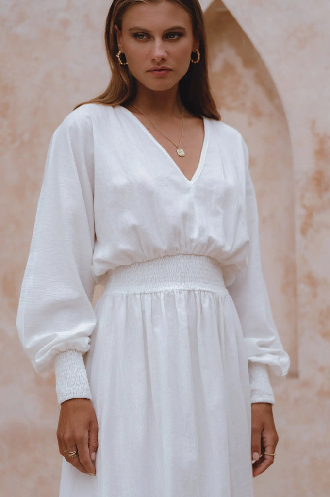 Carla Long Sleeve Linen Dress by Bali Lane Bali Lane