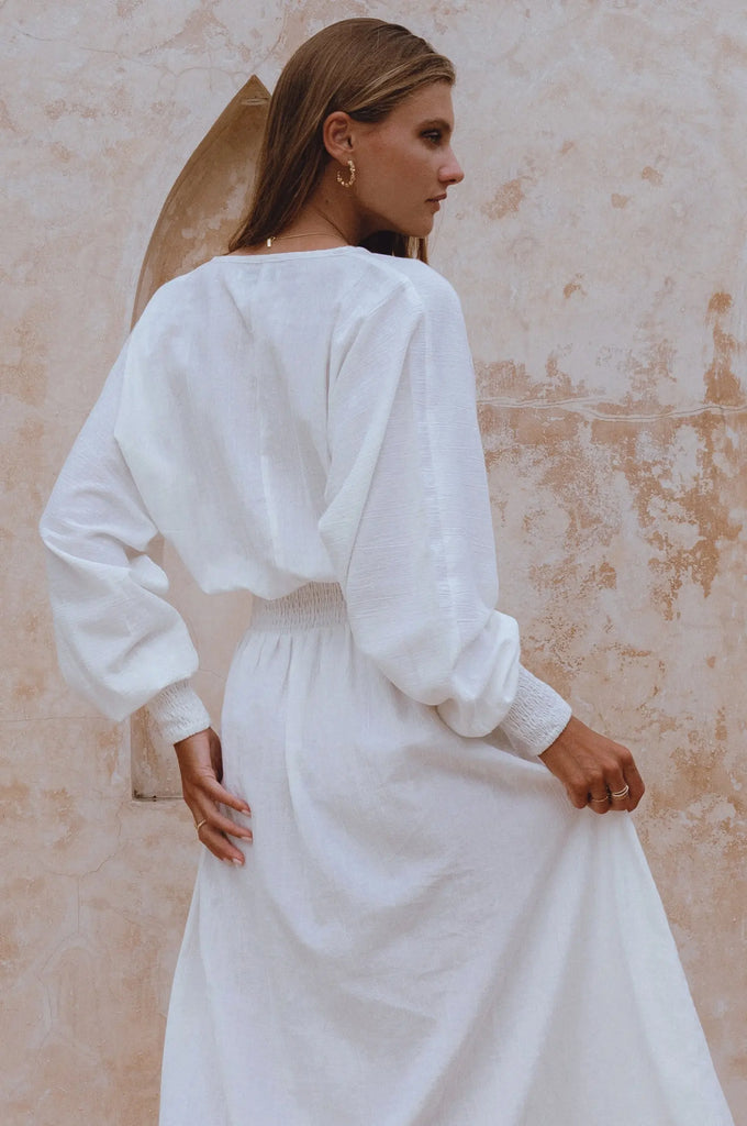 Carla Long Sleeve Linen Dress by Bali Lane Bali Lane
