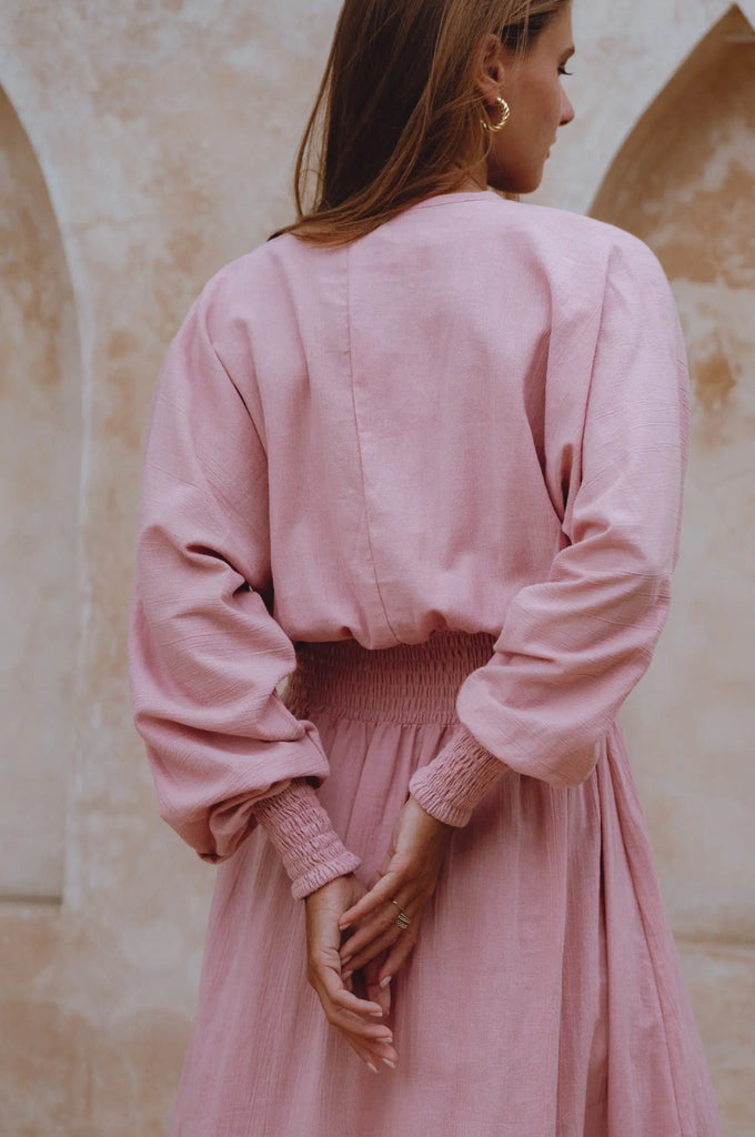 Carla Long Sleeve Linen Dress by Bali Lane Bali Lane