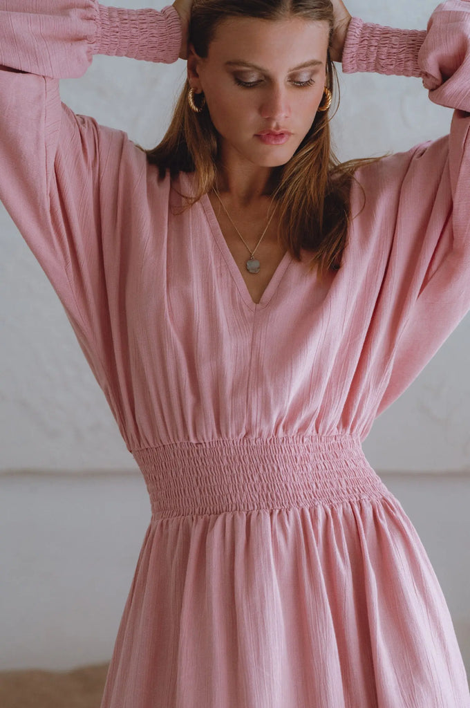 Carla Long Sleeve Linen Dress by Bali Lane Bali Lane