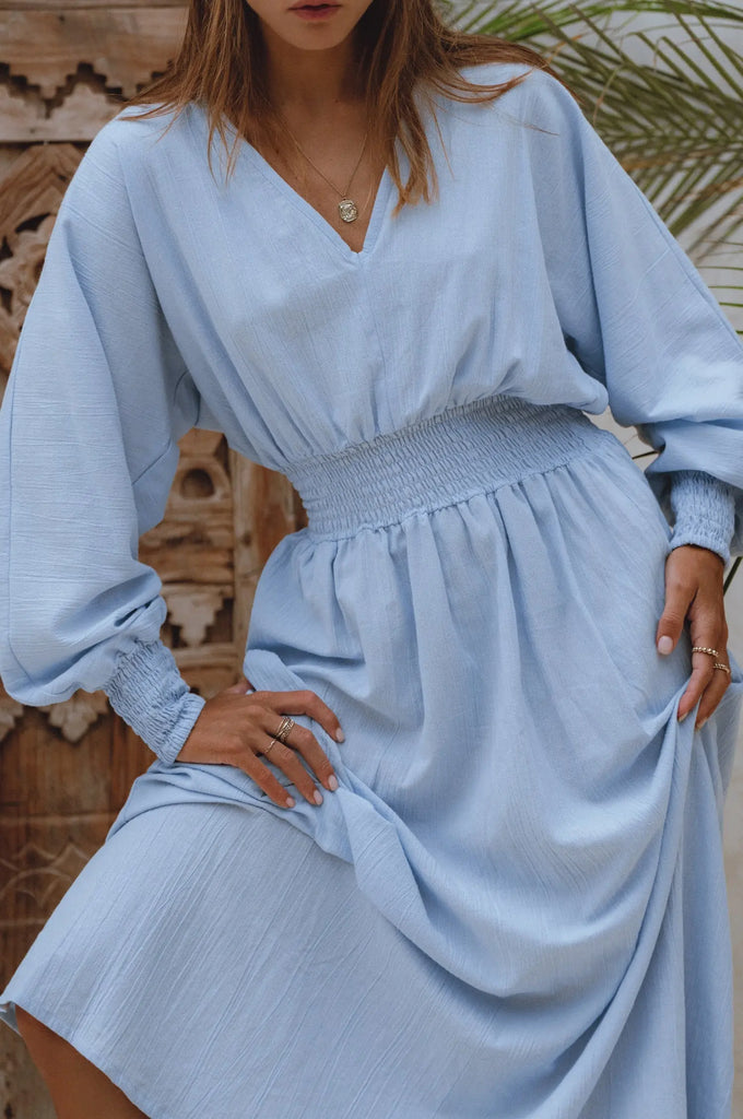 Carla Long Sleeve Linen Dress by Bali Lane Bali Lane
