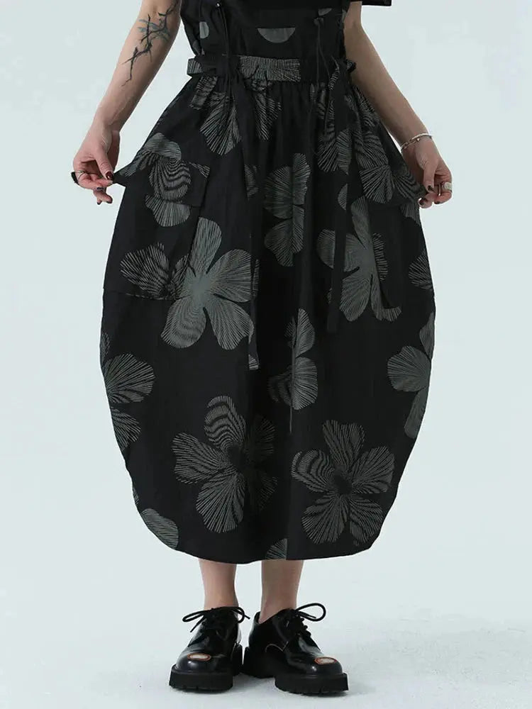 Carlada Floral Print Skirt by Marigold Shadows Marigold Shadows