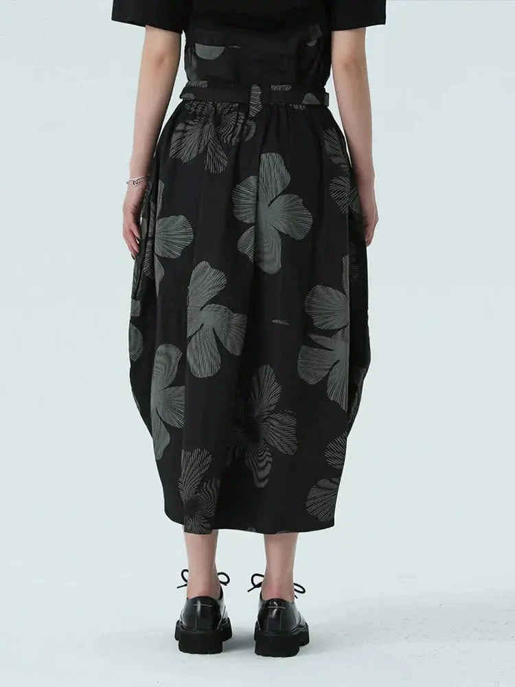 Carlada Floral Print Skirt by Marigold Shadows Marigold Shadows
