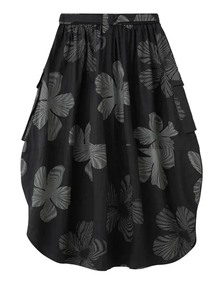 Carlada Floral Print Skirt by Marigold Shadows Marigold Shadows