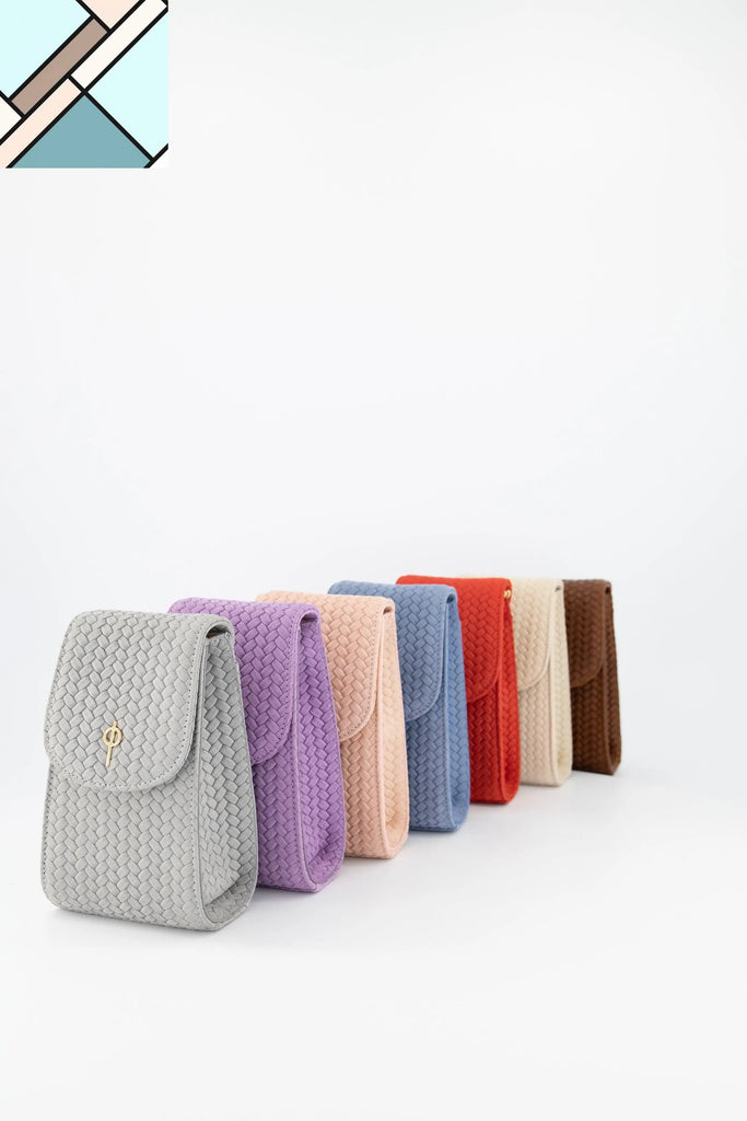 Casey Braid Crossbody Bag Grey OTRERA