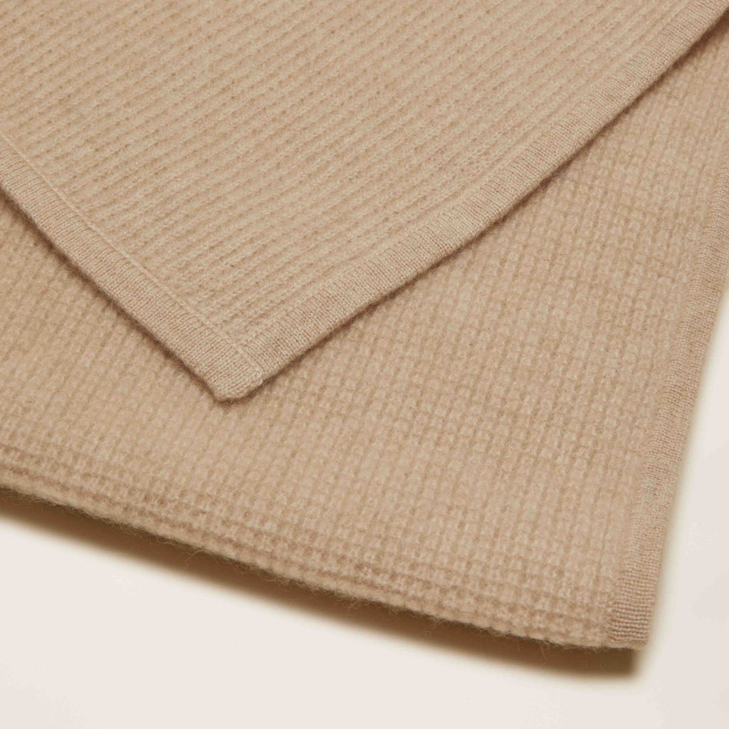 Cassie Cashmere Waffle Knit Baby Blanket by Italic - Ladiesse