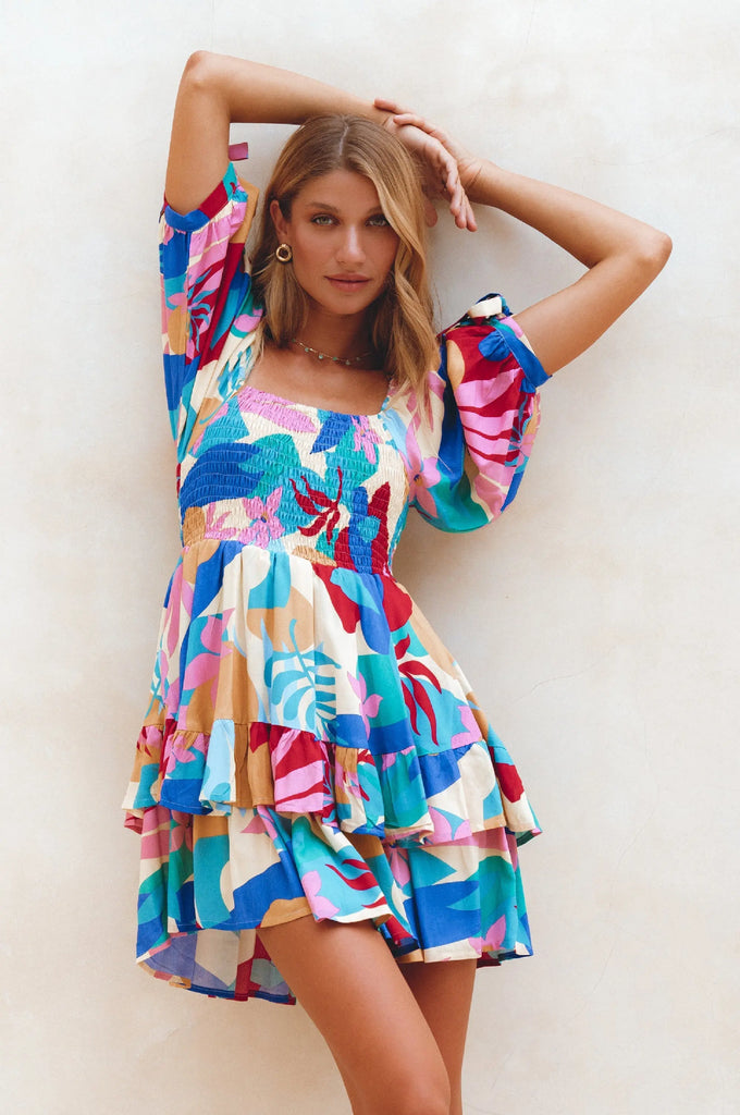 Cha-Cha Ruffle Mini Dress by Bali ELF Bali ELF