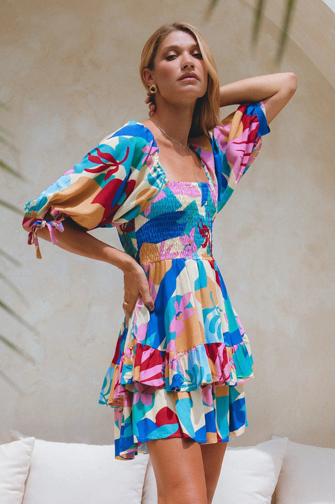 Cha-Cha Ruffle Mini Dress by Bali ELF Bali ELF