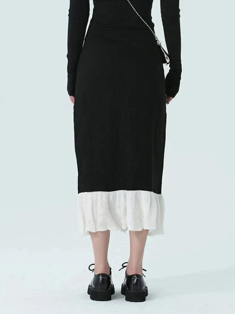 Chambrey Cutout Skirt by Marigold Shadows Marigold Shadows