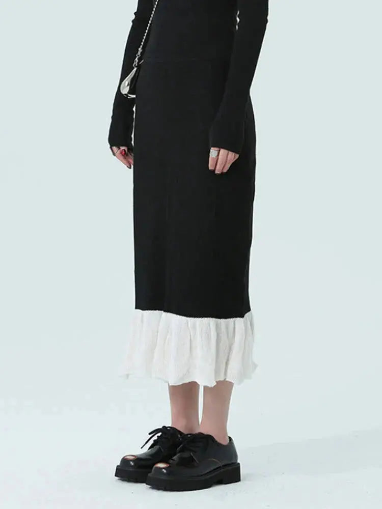 Chambrey Cutout Skirt by Marigold Shadows Marigold Shadows